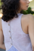 Vestido Midi Bicolor Fendas Laterais 