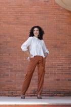 Calça Cargo Ferrugem Acetinado 