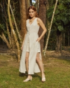 Conjunto Short e Túnica Alongada Linho Cru 