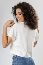 Camiseta Básica Easy Branca Gola Redonda Algodão Egípcio