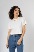 Camiseta Básica Easy Branca Gola Redonda Algodão Egípcio