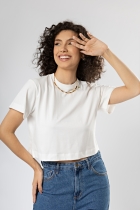 Camiseta Básica Easy Branca Gola Redonda Algodão Egípcio