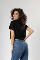 Camiseta Básica Easy Preta Gola Redonda Algodão Egípcio