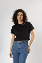 Camiseta Básica Easy Preta Gola Redonda Algodão Egípcio