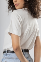 Camiseta Básica Easy Branca Gola Redonda Algodão Egípcio